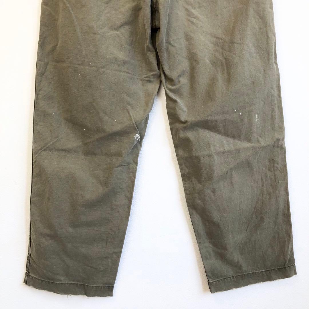 美品 フレームワーク ジョンブル HW ベイカーパンツ カーキ M ダメージ加工