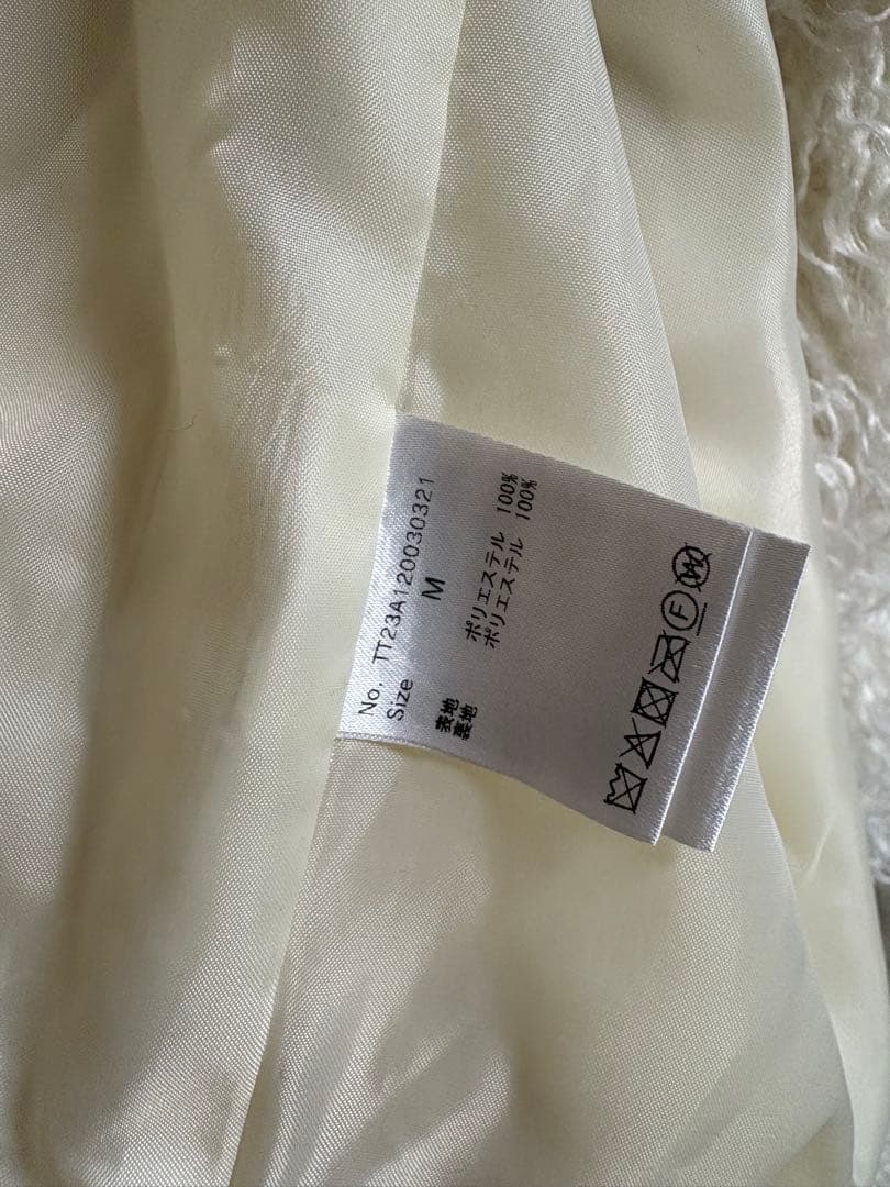 THETOE white far coat ファーコート Mサイズ