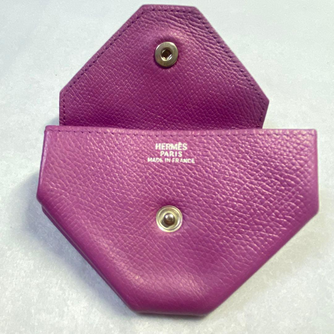 正規品☆エルメス ルヴァンキャトル ケース パープル系 シルバー金具