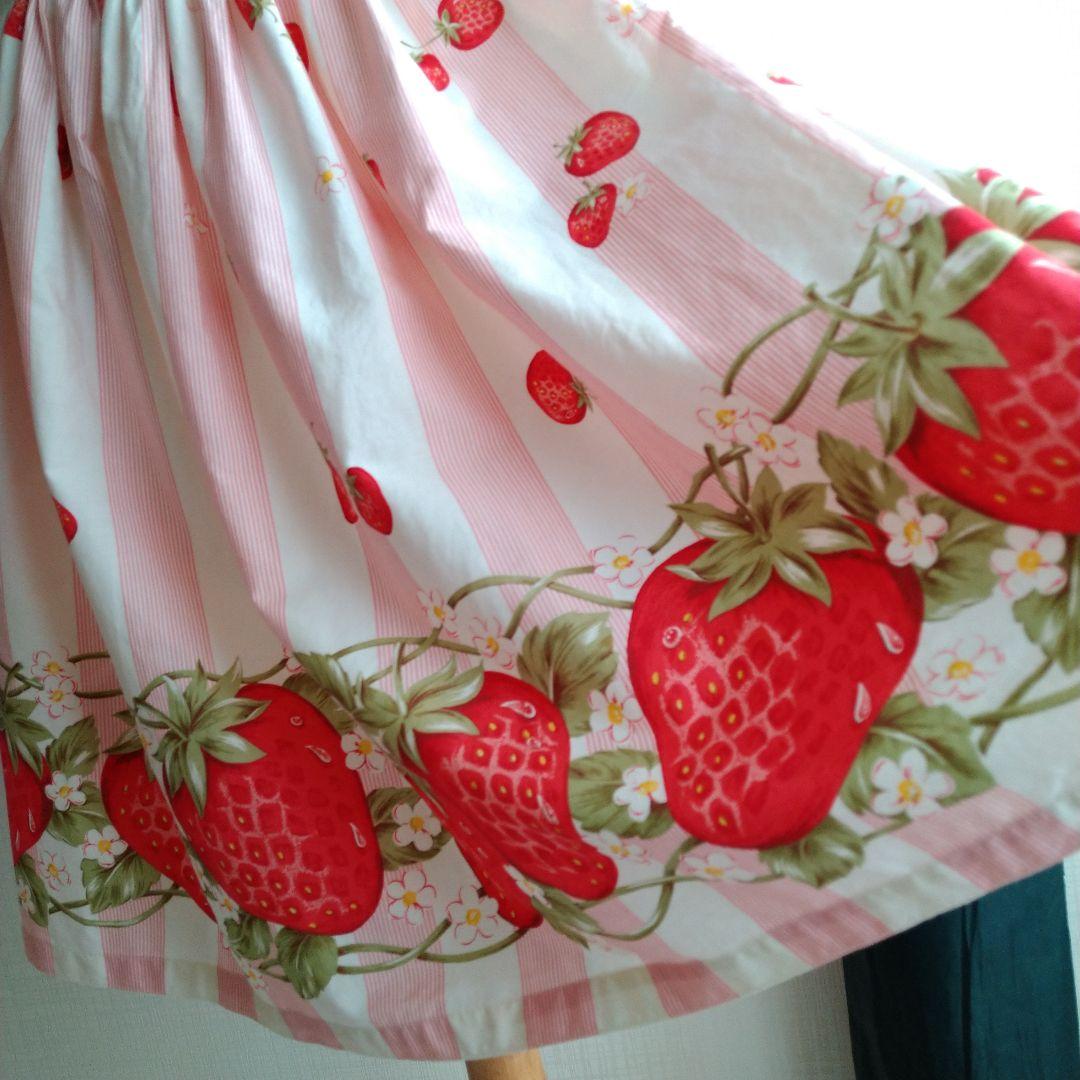 エミリーテンプル いちご ひざ丈ワンピース キャミソール ピンク 赤 160