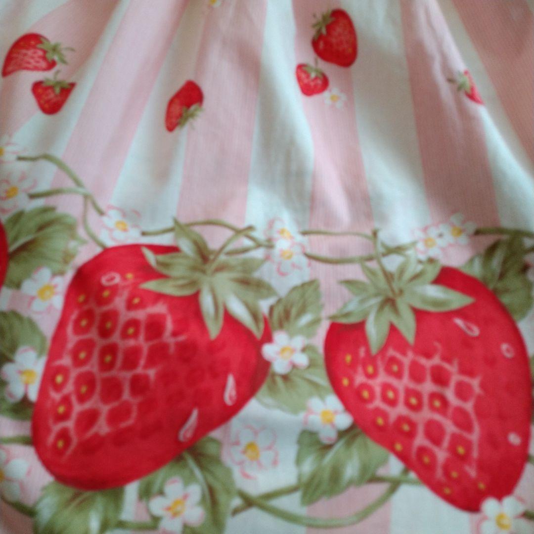 エミリーテンプル いちご ひざ丈ワンピース キャミソール ピンク 赤 160