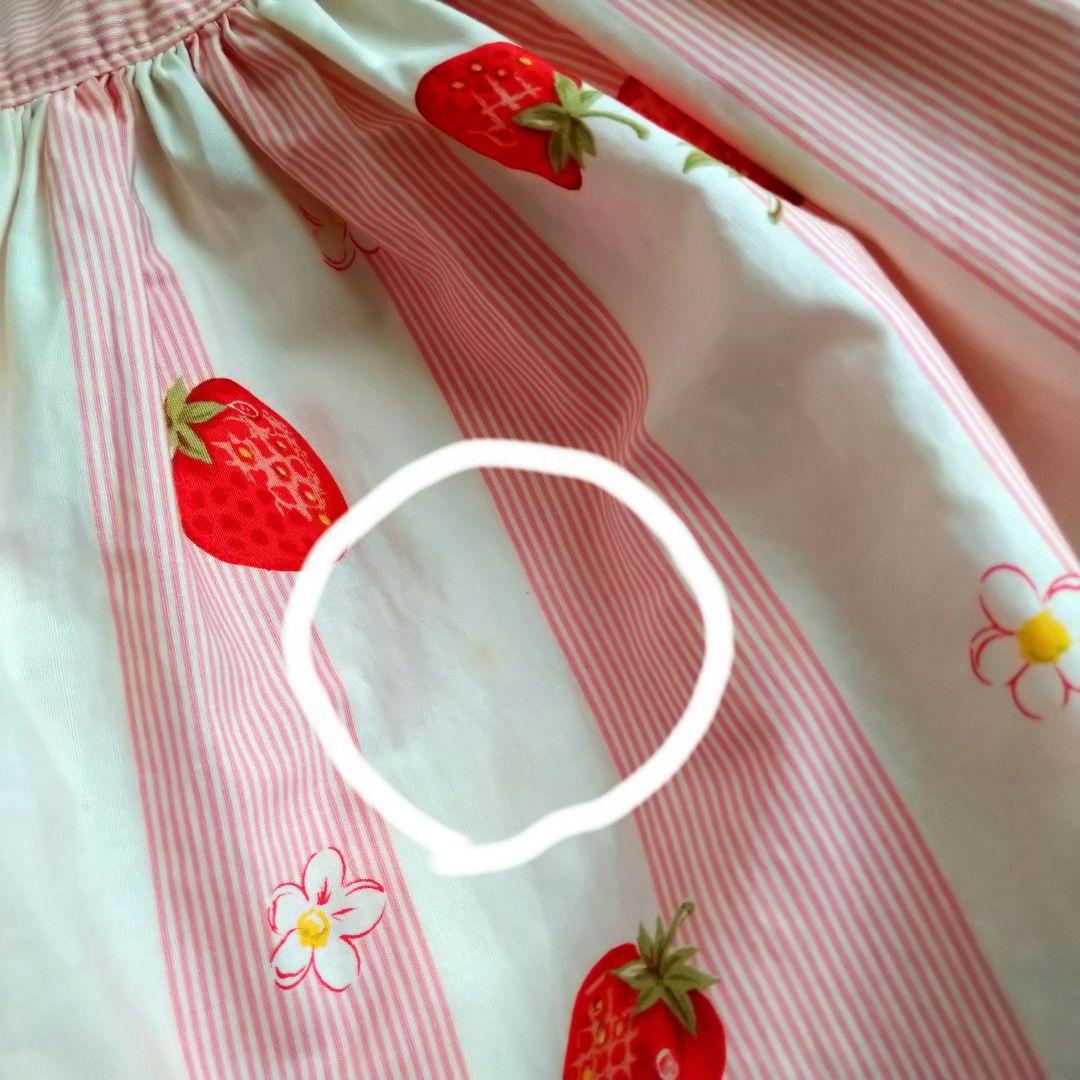 エミリーテンプル いちご ひざ丈ワンピース キャミソール ピンク 赤 160