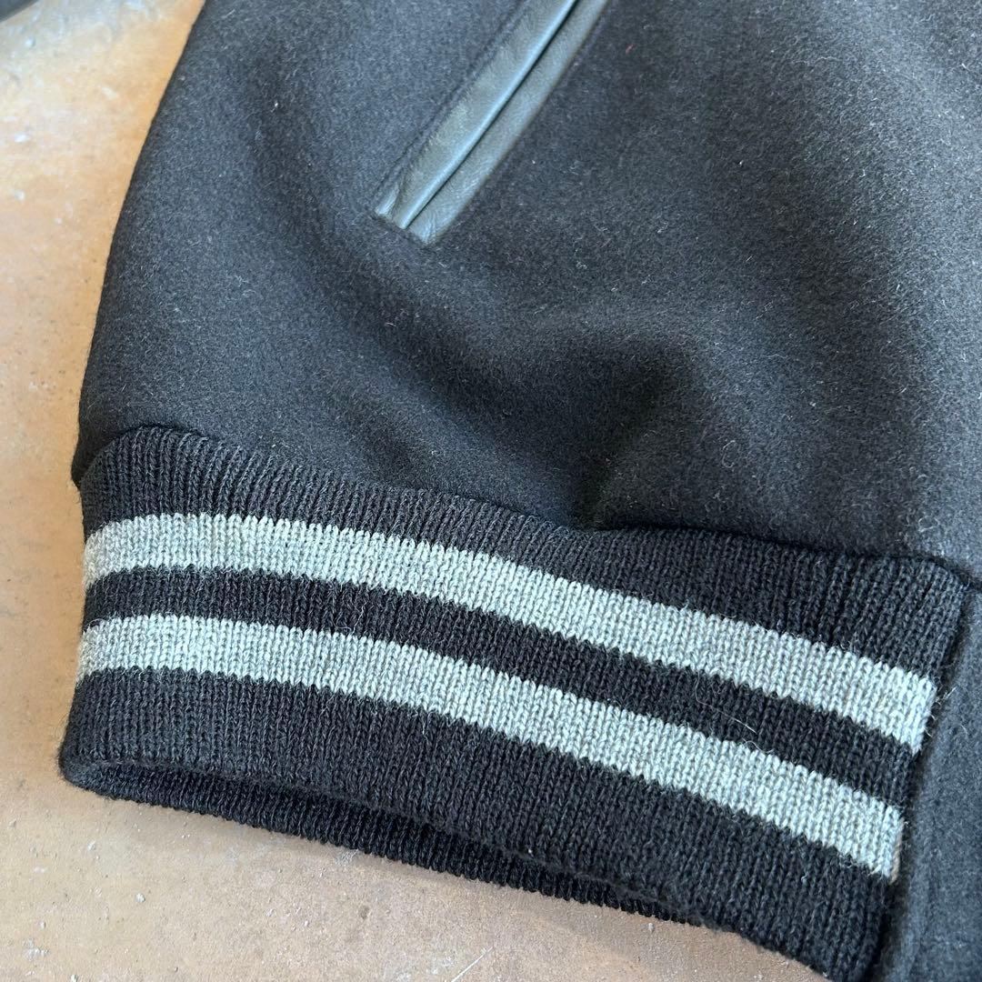 古*郎様 90s〜 USA製 Stussy TRIBE 刺繍 スタジャン ブラッ