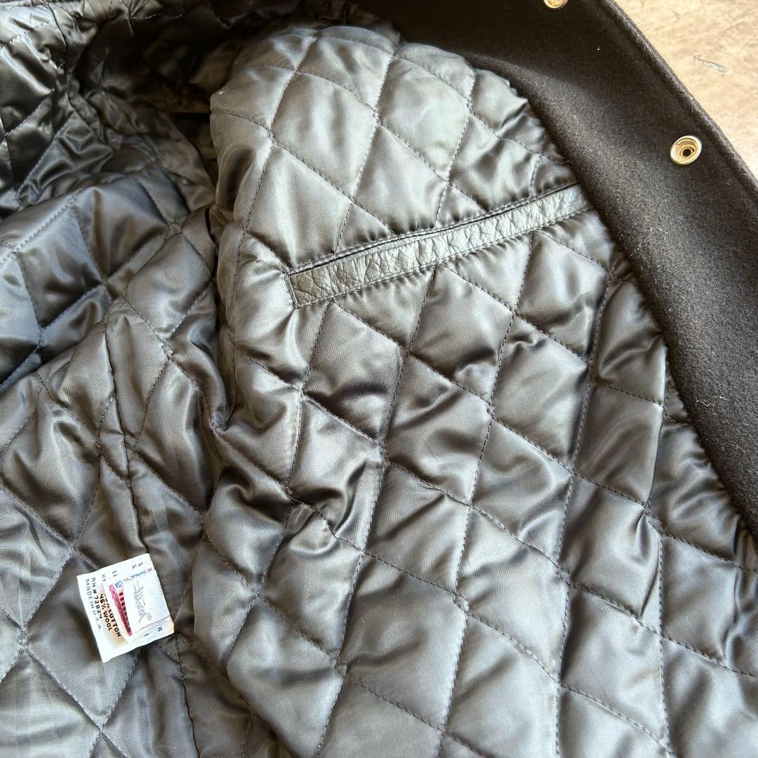 古*郎様 90s〜 USA製 Stussy TRIBE 刺繍 スタジャン ブラッ