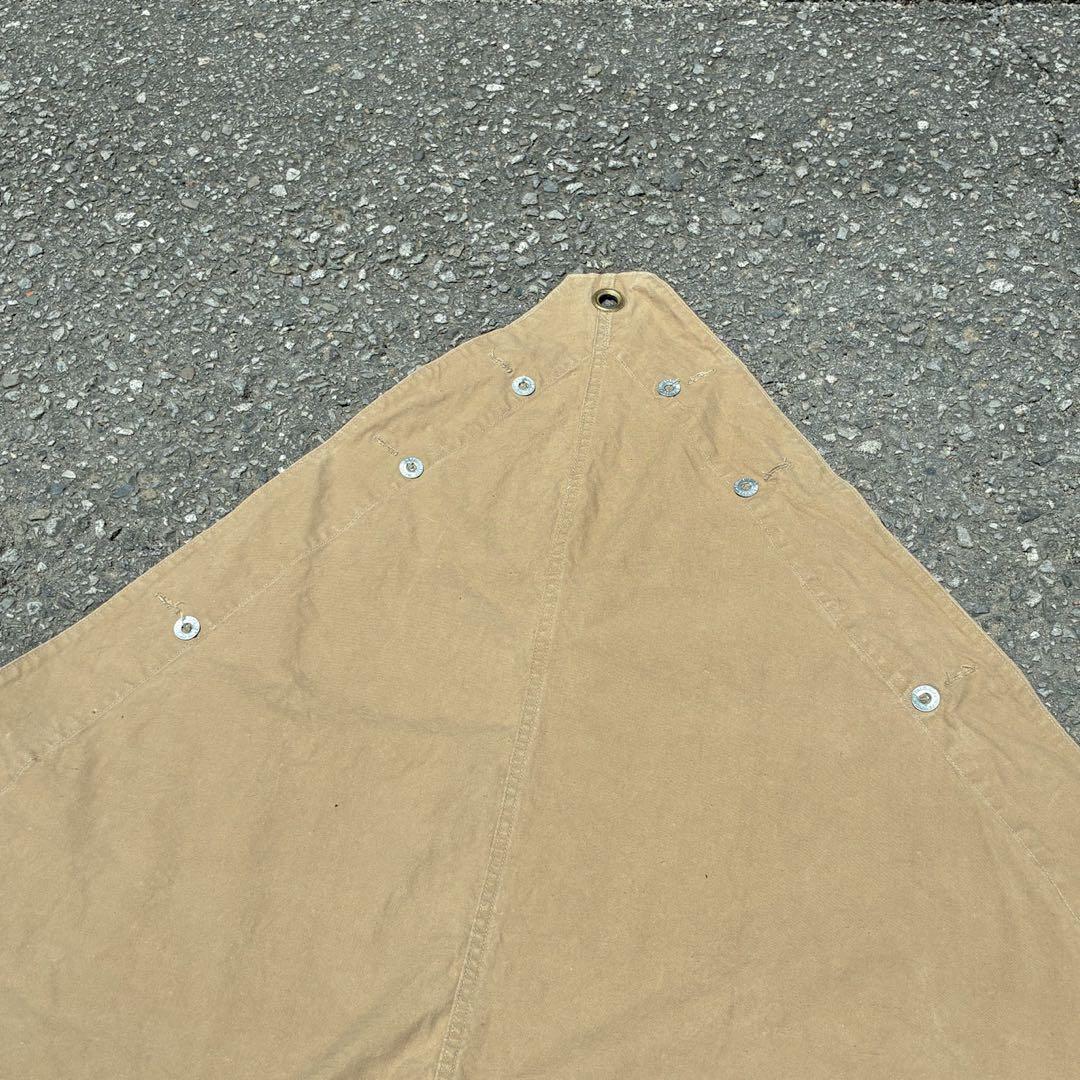 50s フランス軍 テントシェル タープ ポンチョパップテント カーキベージュ