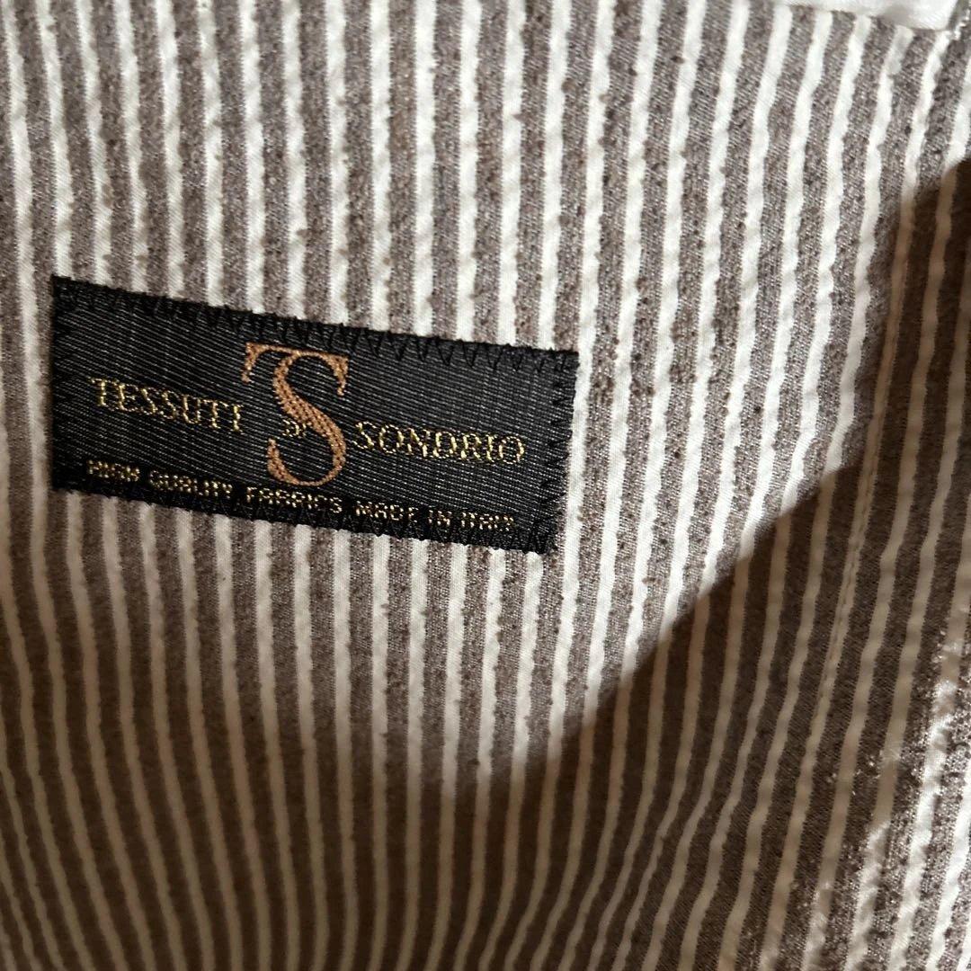 ozzyシアサッカースーツTESSUTI SONORO ブラウン