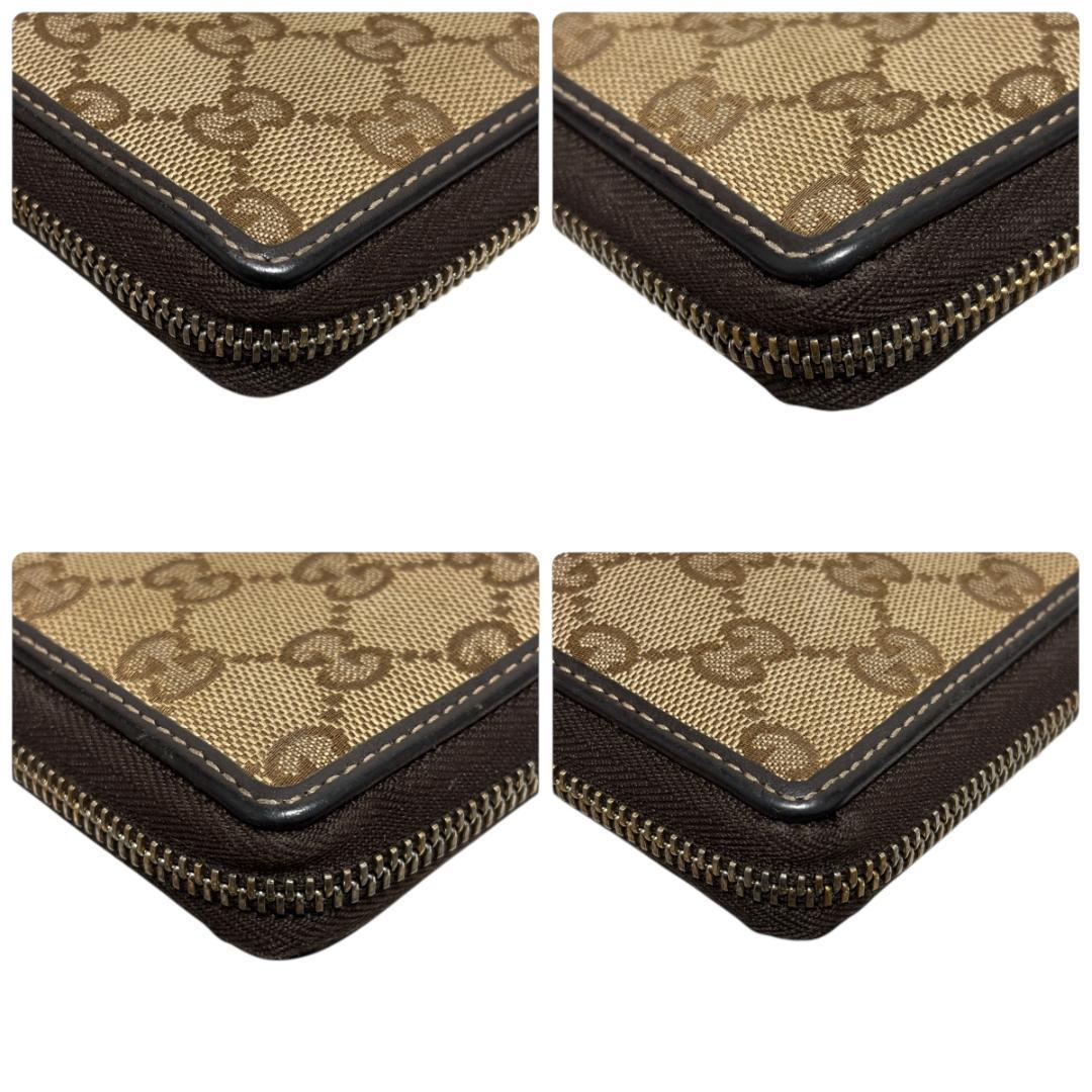 GUCCI グッチ GGキャンバス ラブリーハート ラウンドジップ 長財布