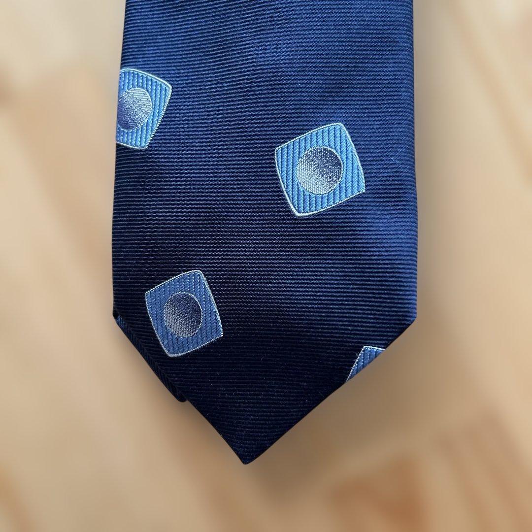 FRANCO BASSI ネイビー ネクタイ