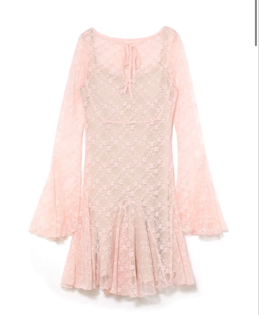 ワンピース andmary Cereza lace mini dress