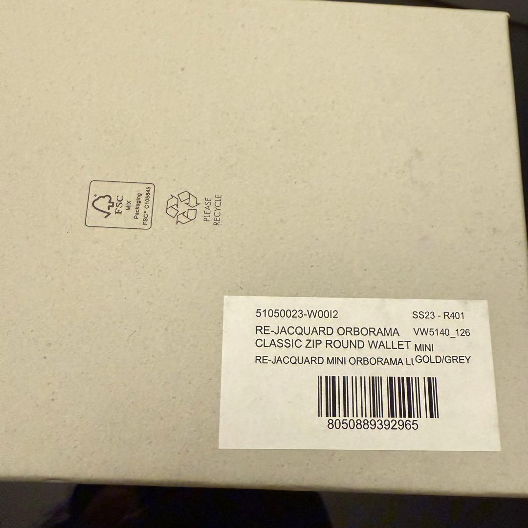 【箱付未使用品】ヴィヴィアンウエストウッド ラウンドファスナー 長財布 ゴールド