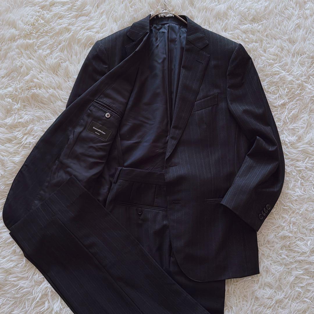 美品 エルメネジルドゼニア TROFEO ライン シングルスーツ セットアップ