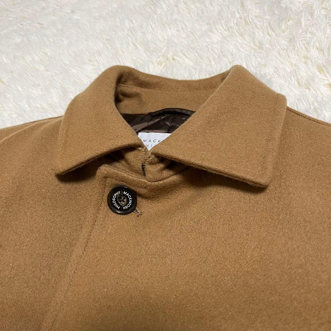 マッキントッシュフィロソフィー　キャメル　ステンカラー　コート　ウール　ロング