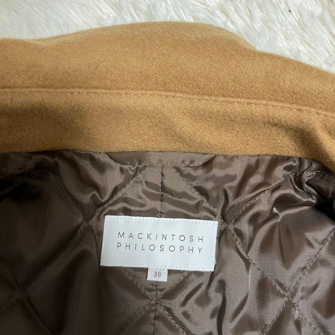 マッキントッシュフィロソフィー　キャメル　ステンカラー　コート　ウール　ロング
