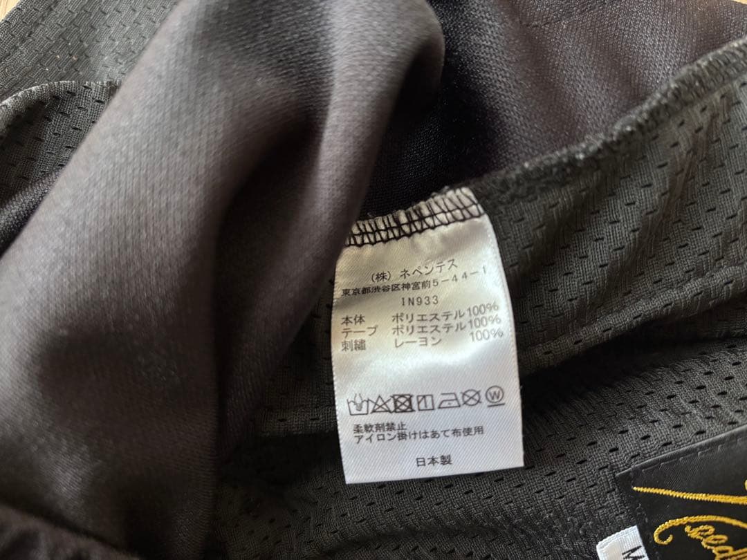 Needles バタフライ刺繍パンツ Mサイズ 黒/青