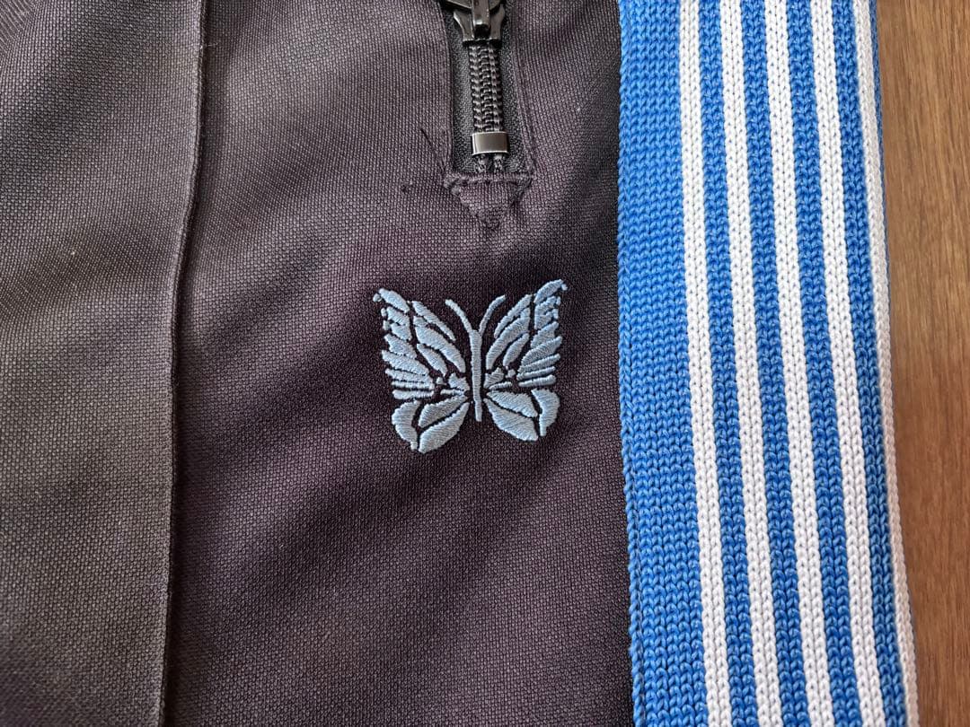 Needles バタフライ刺繍パンツ Mサイズ 黒/青