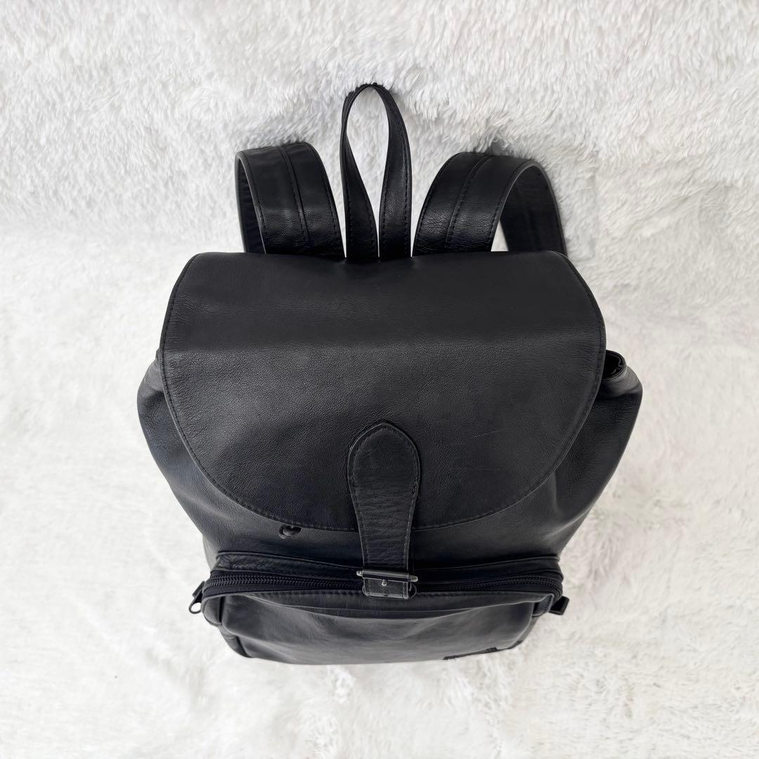 【美品】PORTER ポーター コルチナ リュック オールレザー ブラック