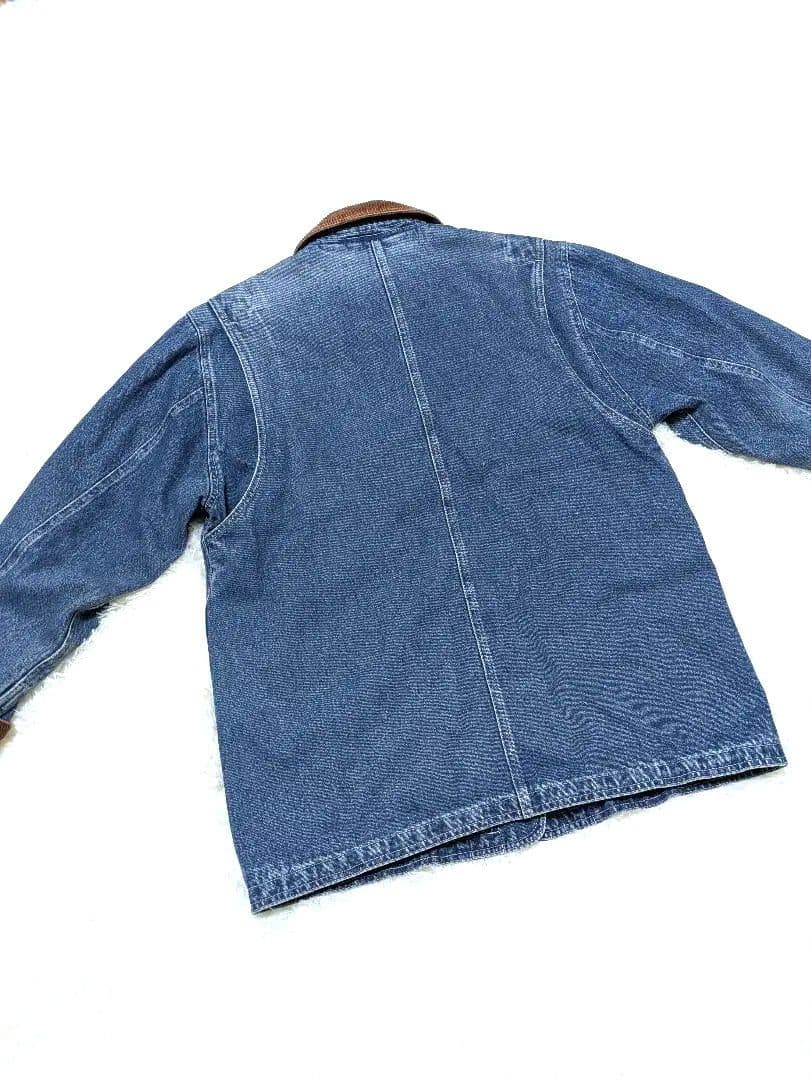 90s LANDS' ENDランズエンドデニムハンティングジャケットコーディロイ