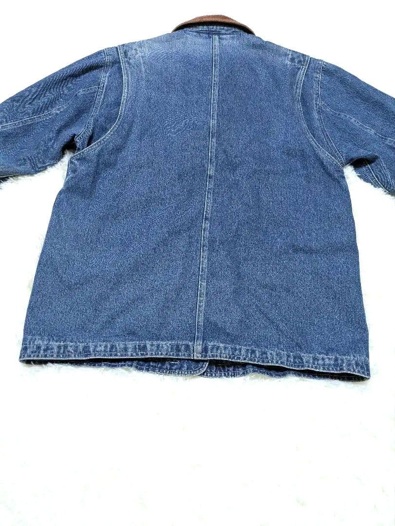 90s LANDS' ENDランズエンドデニムハンティングジャケットコーディロイ