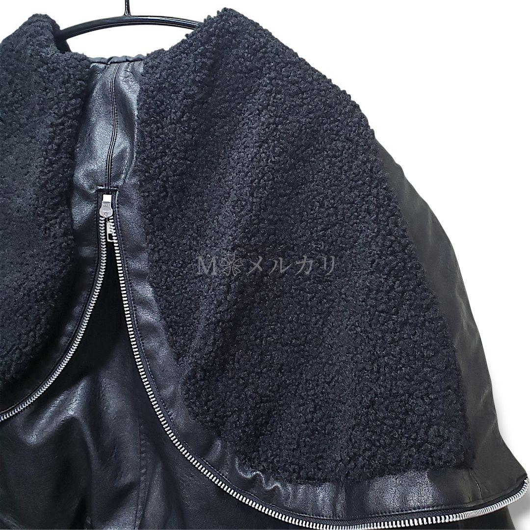 あ*様 新品未使用フェイクレザーN2BブルゾンHAREハレ2wayビックフード春