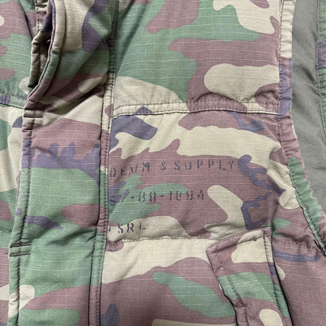 DENIM & SUPPLY 迷彩 ダウンベスト