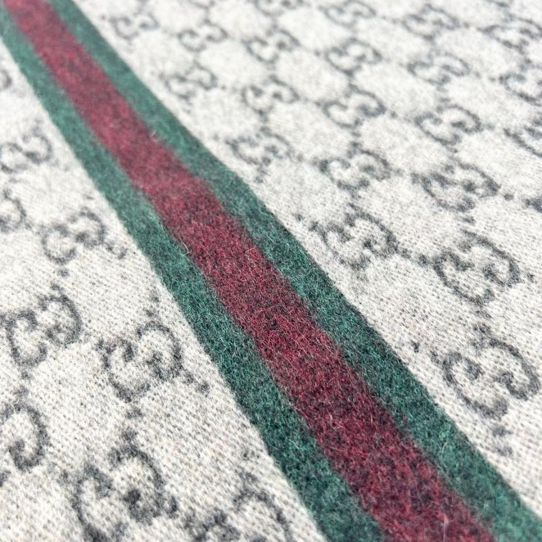 【専用】GUCCI グッチ カシミヤ100% GG柄マフラー 極美品タグ付き