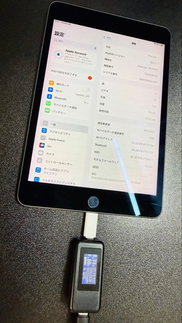 Ipad mini5 Wi-Fi+Cellularモデル 64GB SIMフリー