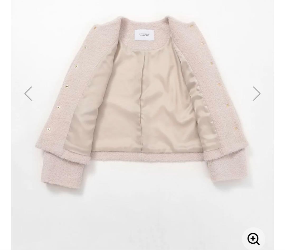 MACKINTOSHPHILOSOPHY HESSLEノーカラーショートコート