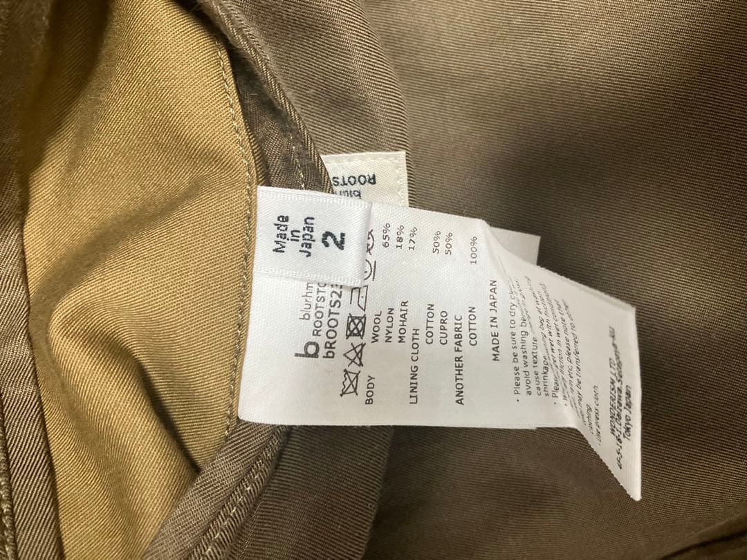 D*様 blurhms ROOTSTOCK ウールモヘアダッフルコート 2 ブラ