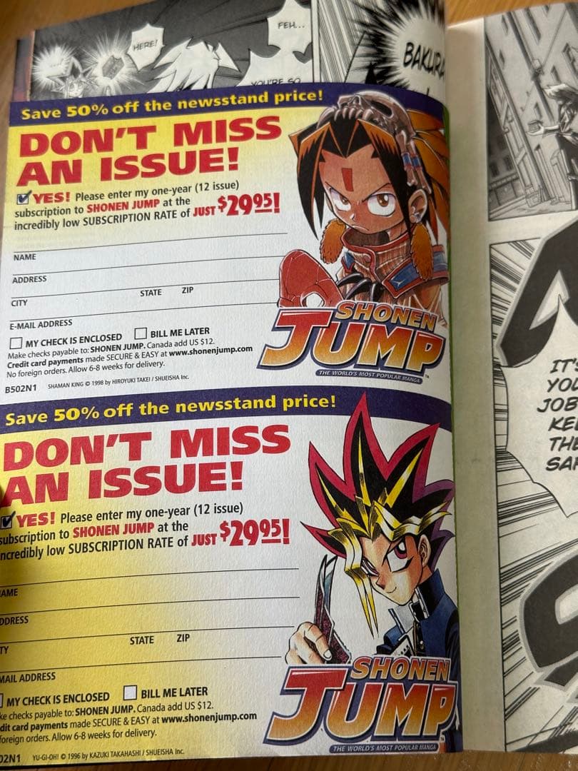北米版 少年ジャンプ 2005年 2冊 遊戯王 暗黒魔族ギルファーデーモン 海外
