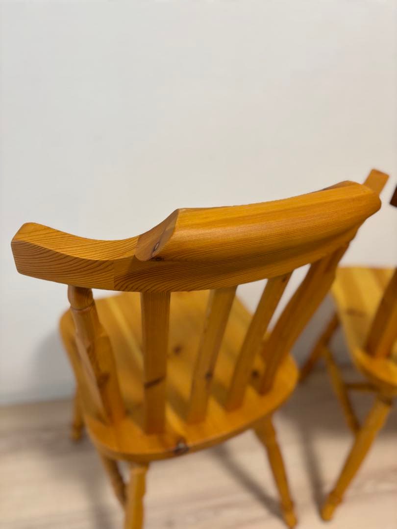 【美品】ウィンザーチェア カントリー 洋風 天然木ダイニングチェア②