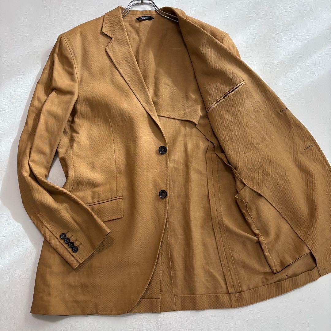 ドルチェアンドガッバーナ[3XLサイズ リネン混]テーラードジャケット ベージュ