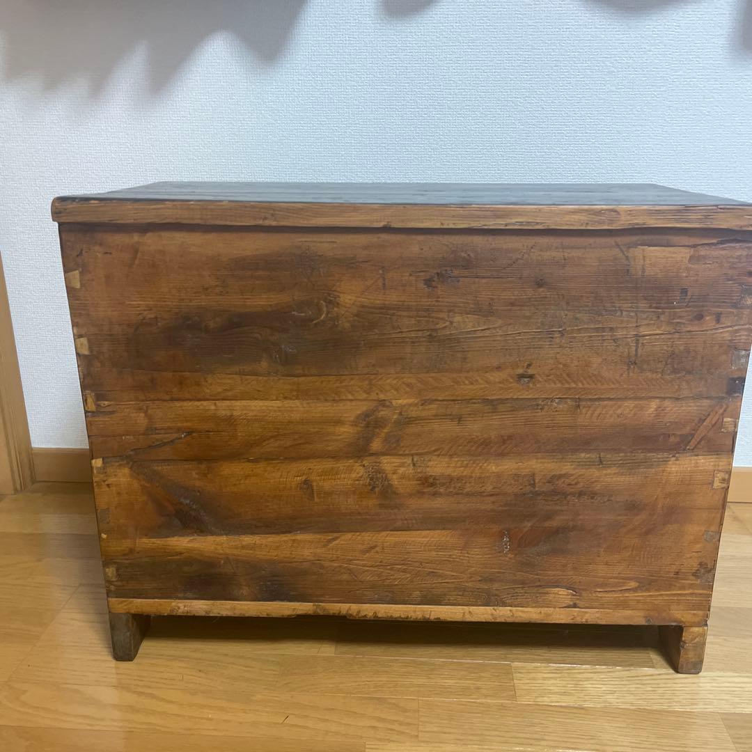 (Rihi24様用)青色の装飾木製収納箱　アンティーク　中国家具　アジアン