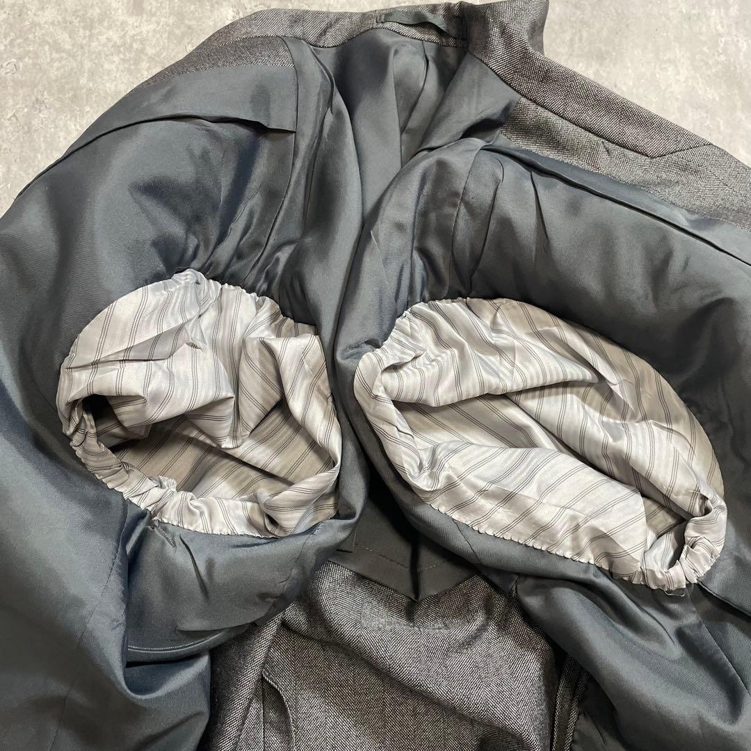 【5点セット】 アルマーニ セットアップ ピンズ ネクタイシャツ グレー XL