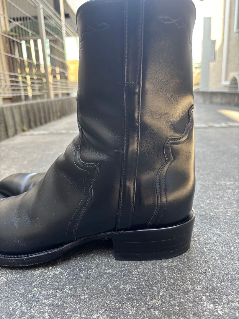 【美品】Lucchese ルケーシー ウエスタンブーツ 9 サイドジップブーツ