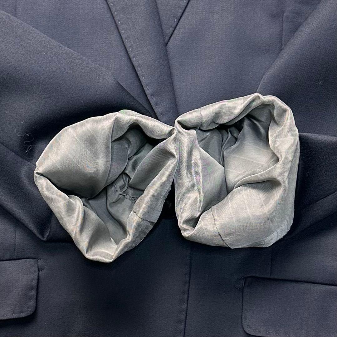 極美品 スーツセレクト シルク混 リバーシブルベスト 3ピース 光沢 A5