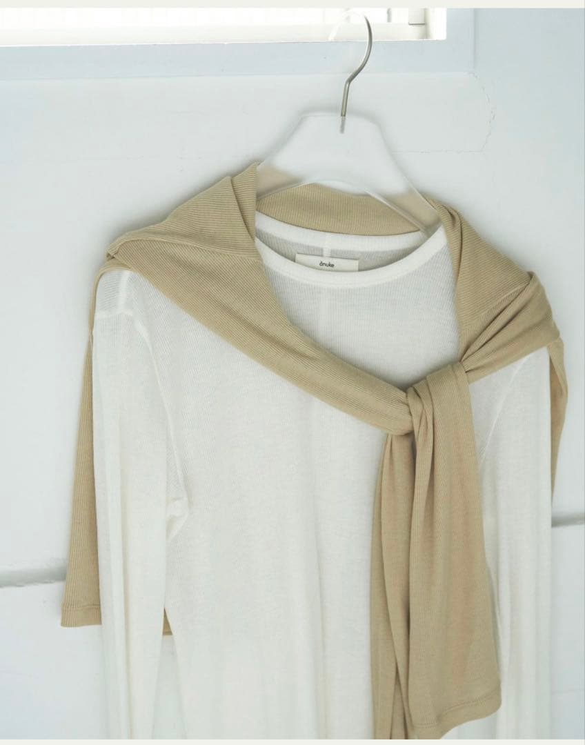 Layered Sheer Long T-shirts イエロー