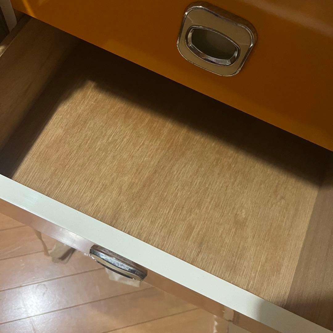 c*n様 16昭和レトロ　レトロポップ　オレンジ 5段チェスト　ヴィンテージ家具