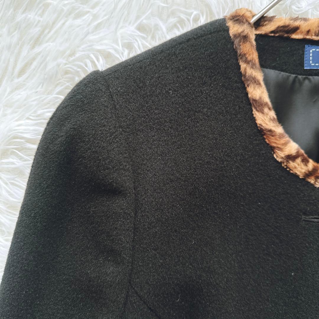 新品タグ付 M’S GRACY レオパードト コート 40 定価55,000円