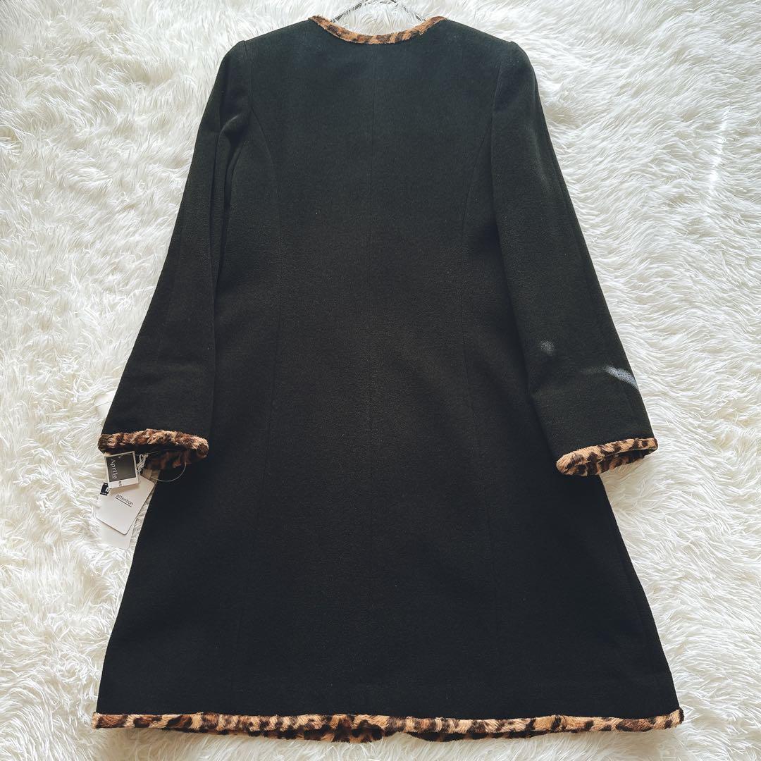 新品タグ付 M’S GRACY レオパードト コート 40 定価55,000円