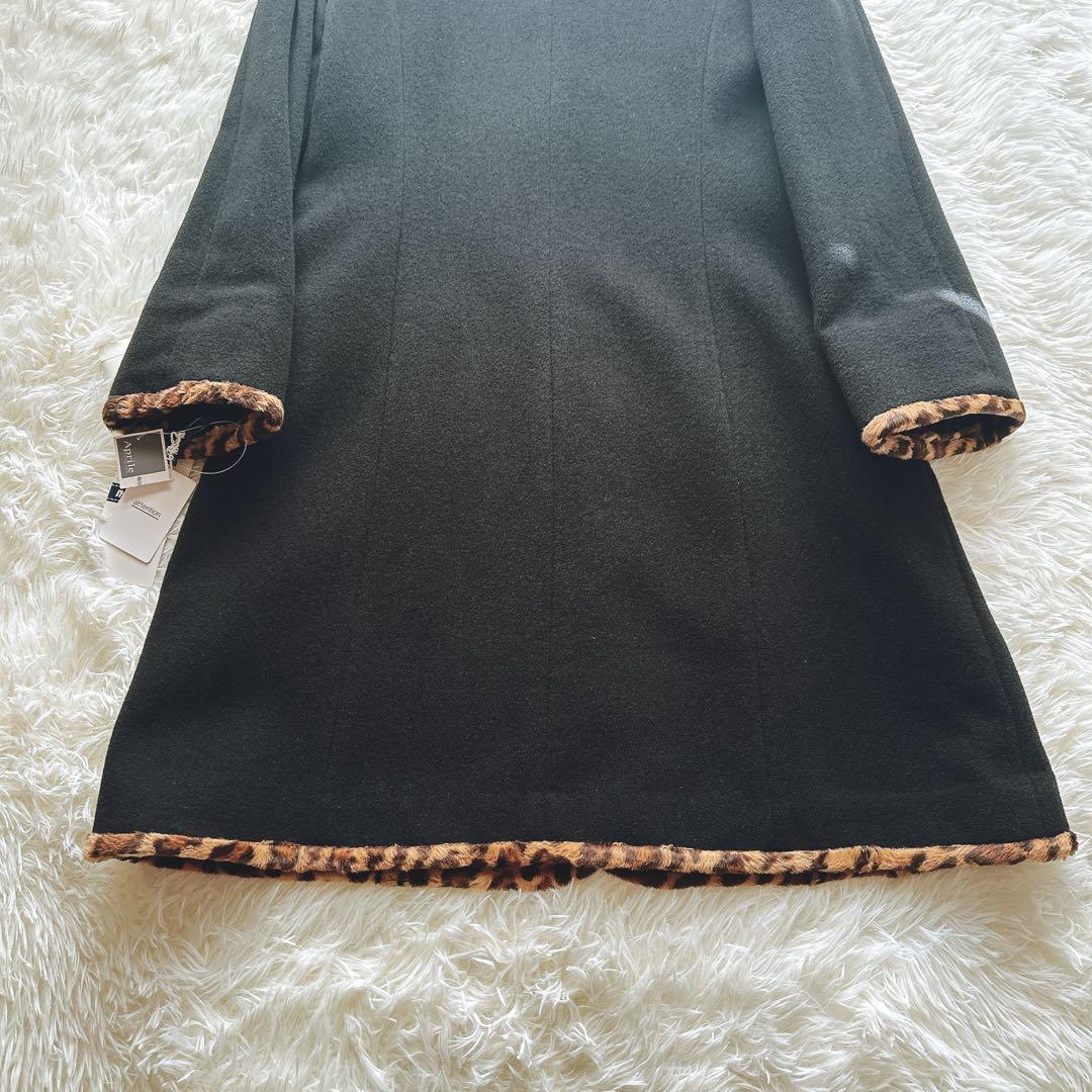 新品タグ付 M’S GRACY レオパードト コート 40 定価55,000円