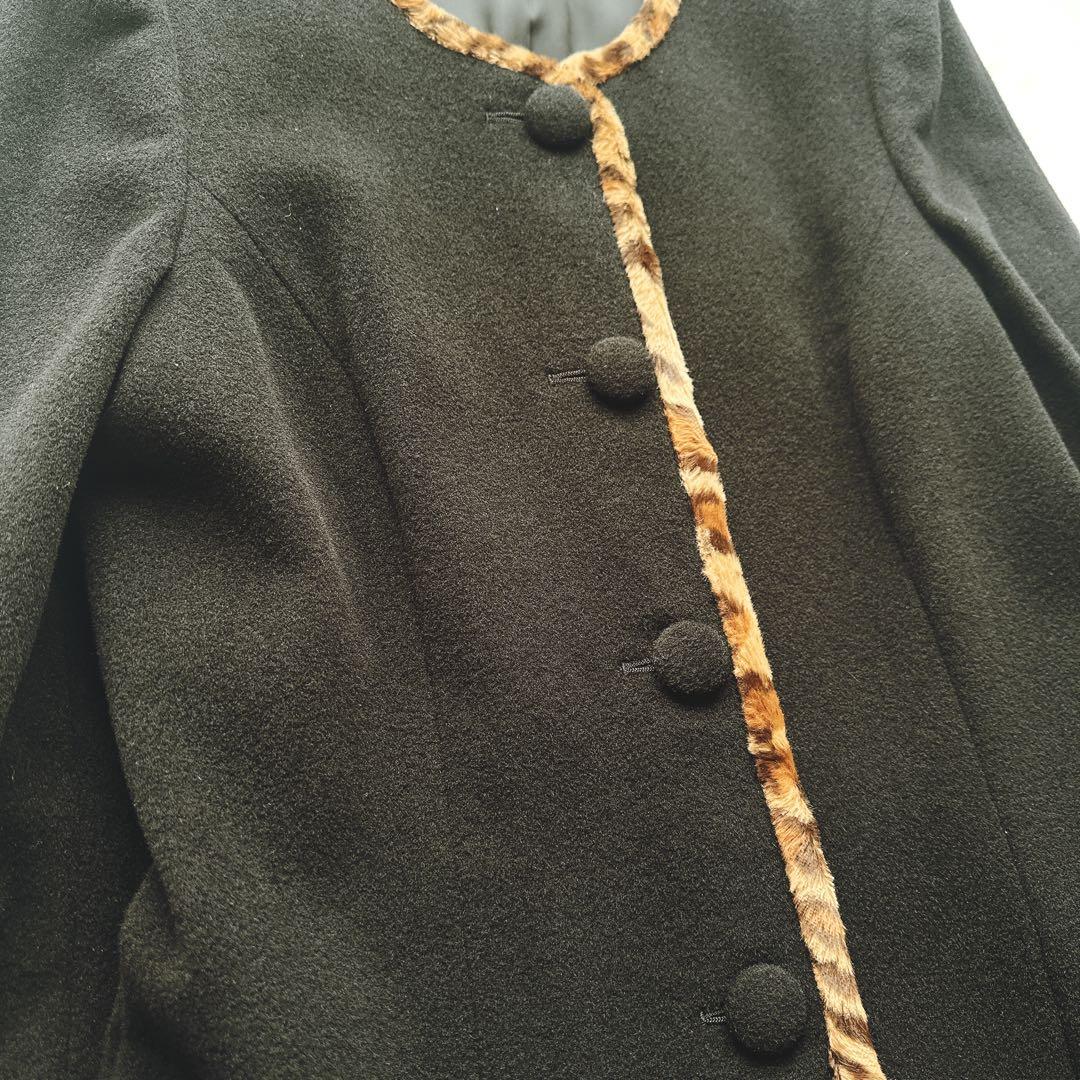 新品タグ付 M’S GRACY レオパードト コート 40 定価55,000円