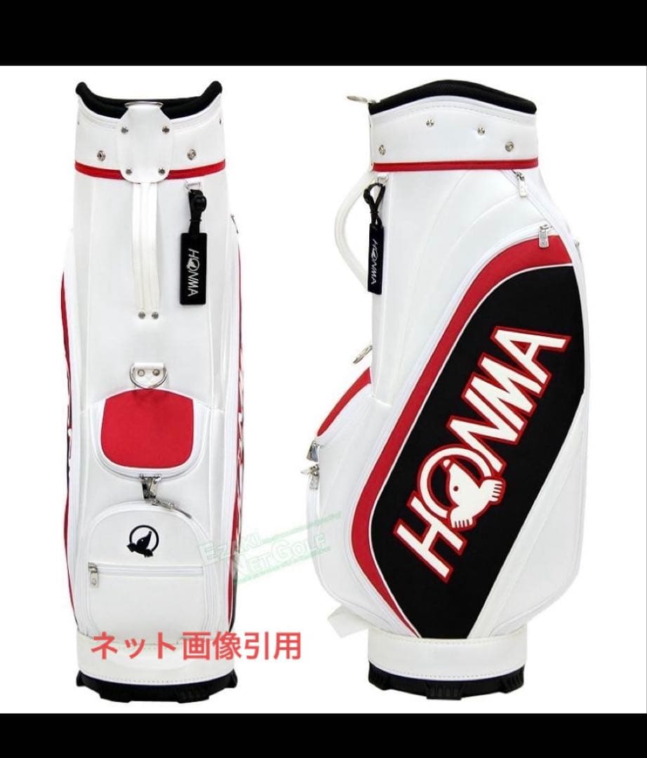 HONMA キャディバッグ ホワイト/レッド