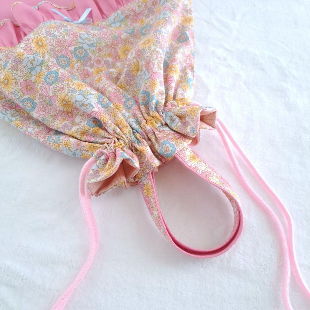 さくら ハンドメイド オーダー レッスンバッグ 上履き入れ 体操服袋