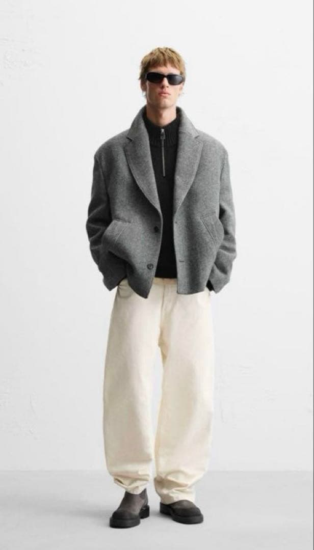 ZARA ショート丈コート　メンズ　Sサイズ　新品未使用