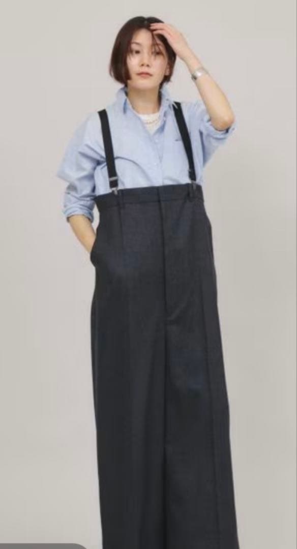 Curensology ウールサロペットパンツ