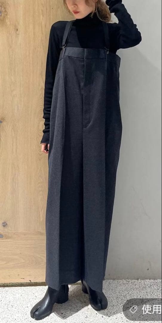 Curensology ウールサロペットパンツ