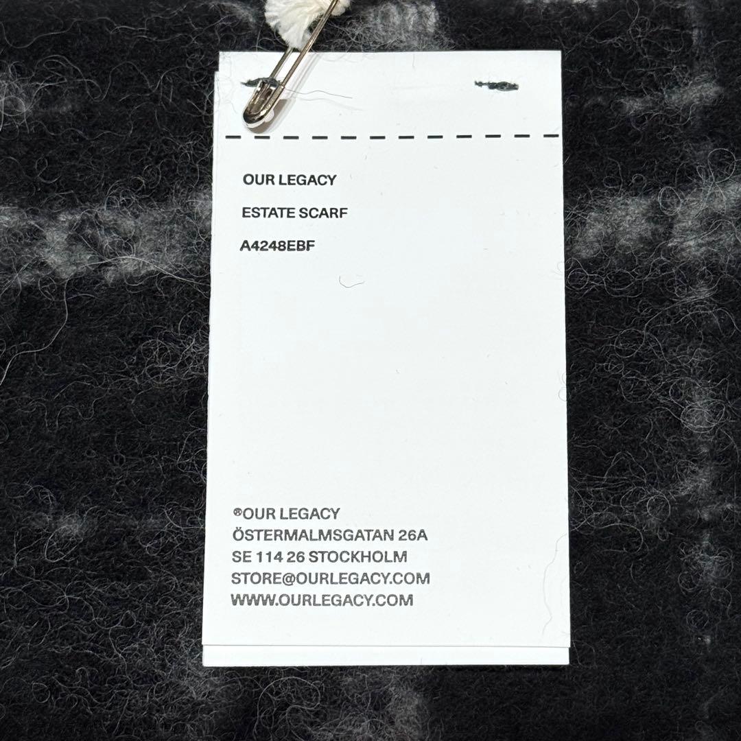 【OUR LEGACY】ESTATE SCARF / Black Check
