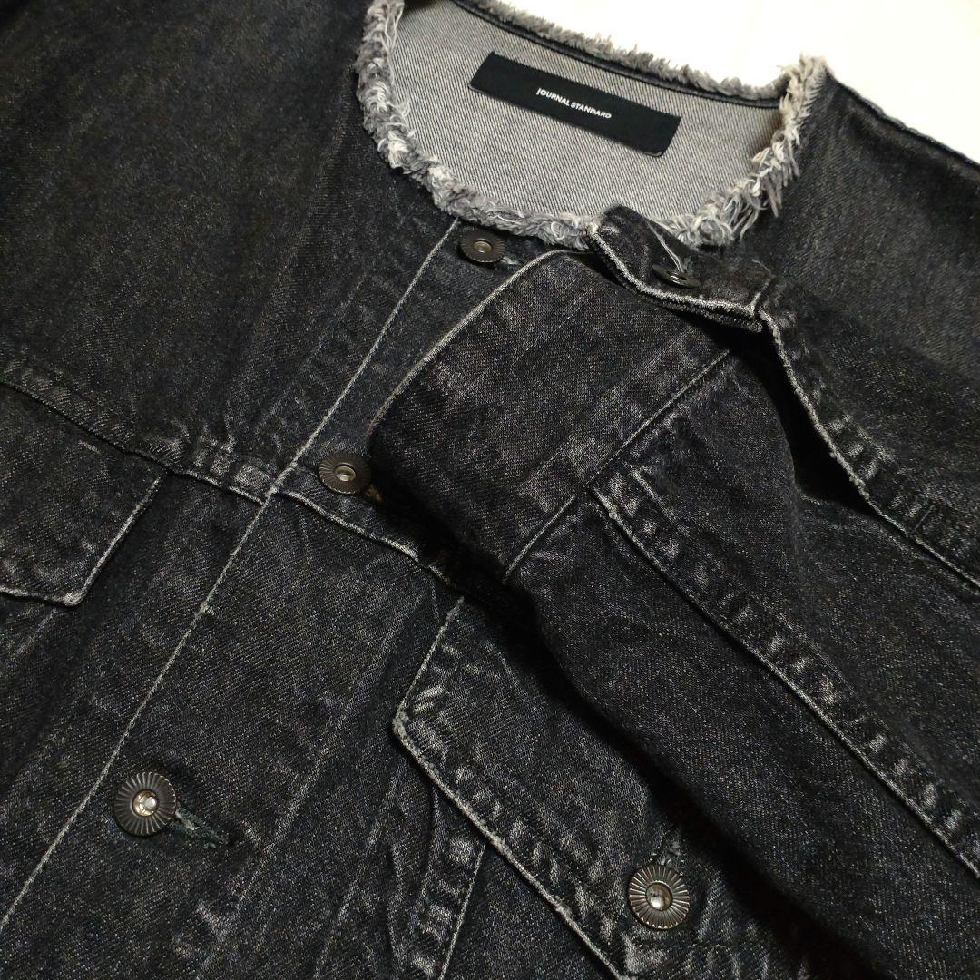 ジャーナルスタンダード ノーカラー デニム ジャケット