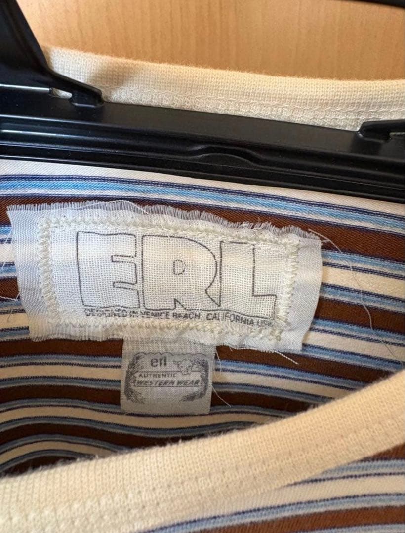 ERL ストライプ 長袖カットソー ロンT