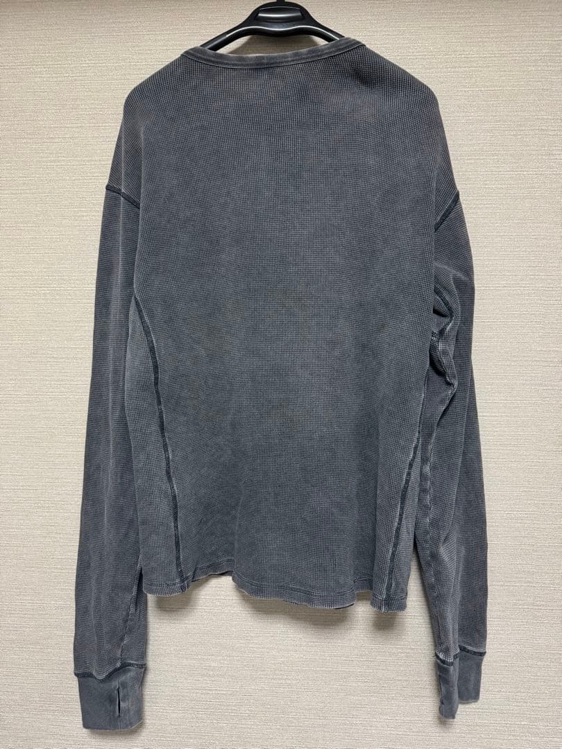 トップス entire studios THERMAL L/S WASHED BLACK